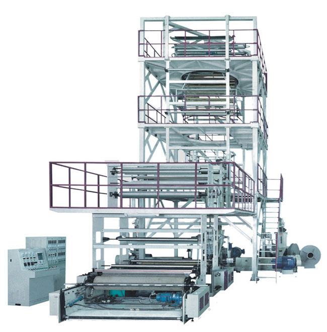 三至五层共挤薄膜吹塑机组 (IBC 膜泡内冷型)